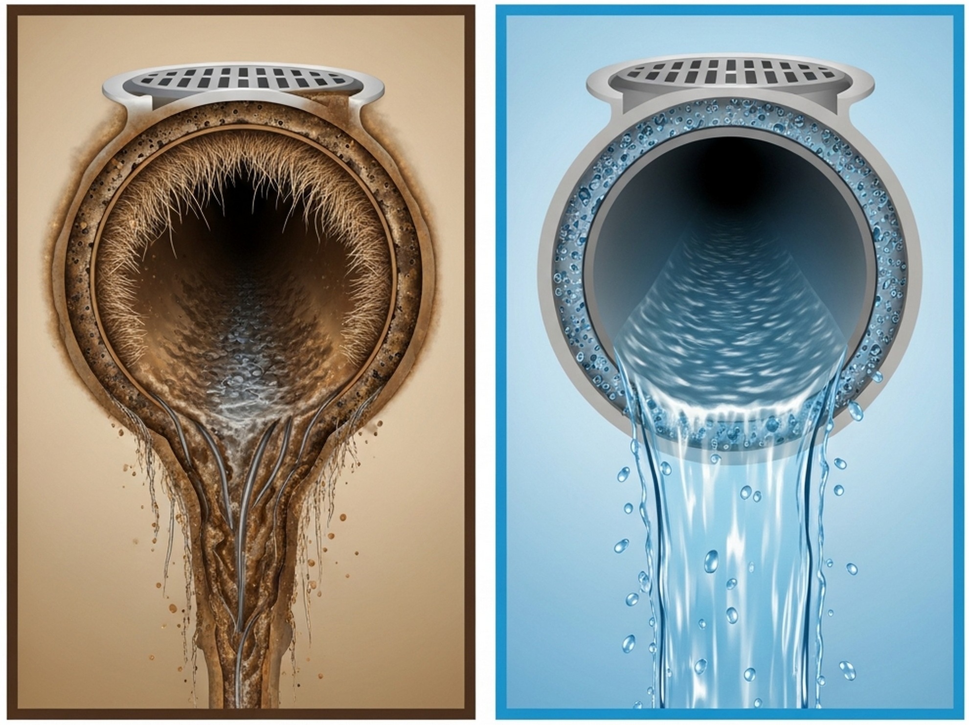 배수관 내부 세척 효과