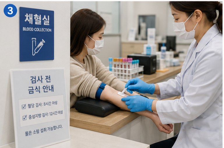 병원 채혈 전 금식 준비