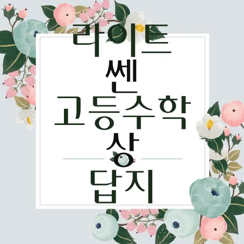 라이트 쎈 고등수학 상 답지