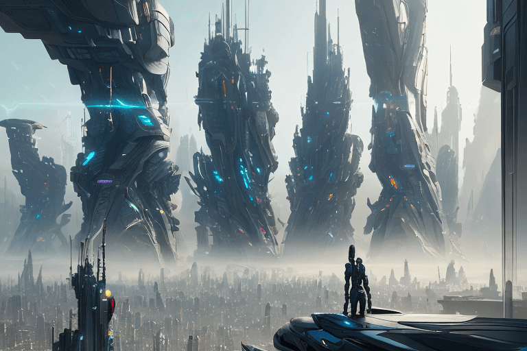 Playground AI로 생성한 그림(4) - 미래 도시