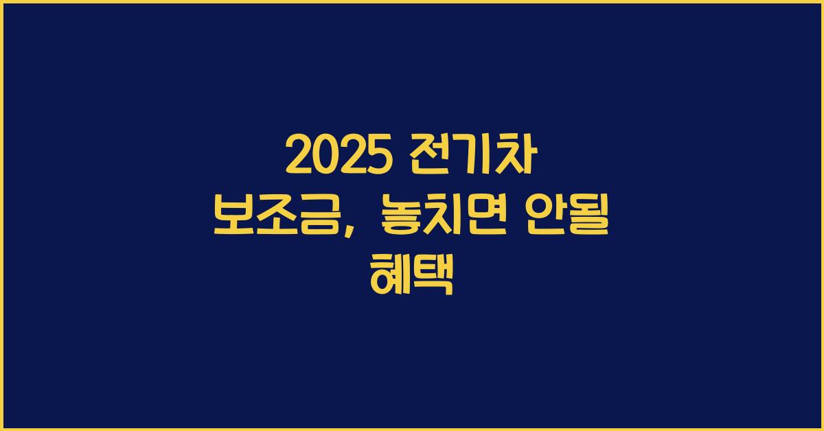 2025 전기차 보조금