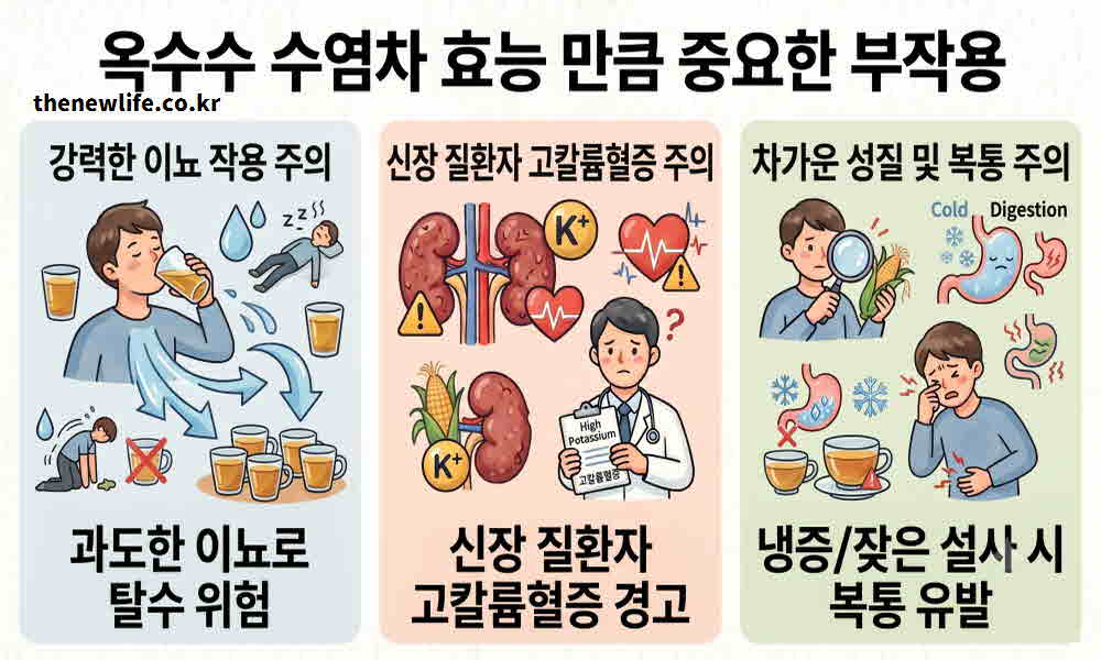옥수수수염차 효능 부작용