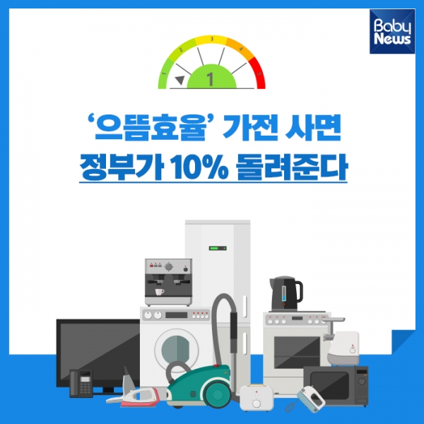 에너지소비효율1등급 가전제품 구입시 10%환급 안내