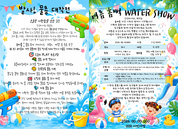 물총놀이 안내문