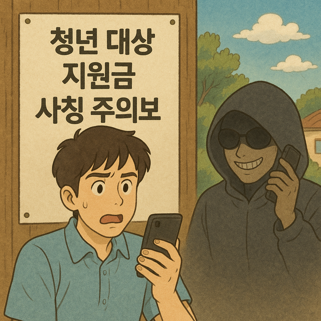 청년 대상 지원금 사칭 주의보