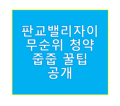 판교밸리자이 줍줍