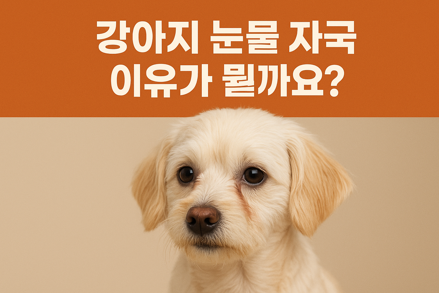 강아지 눈물 자국 이유가 뭘까 이미지
