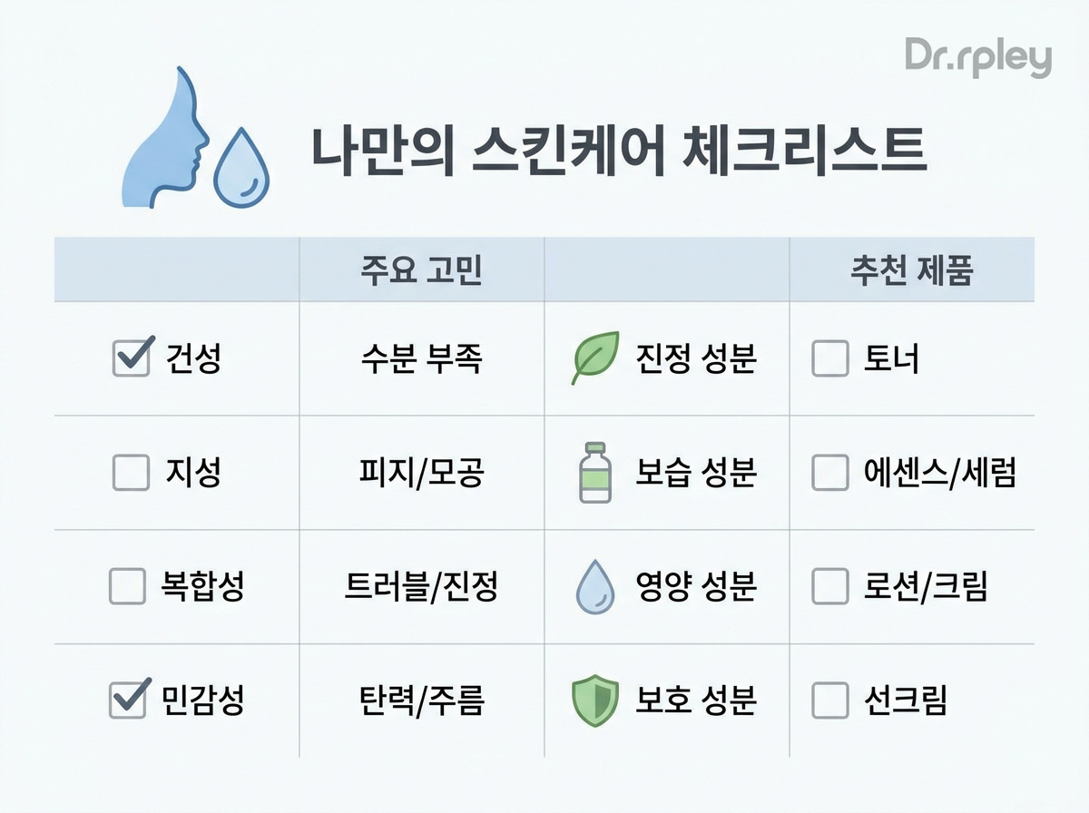 닥터리플리 스킨케어 선택 체크리스트