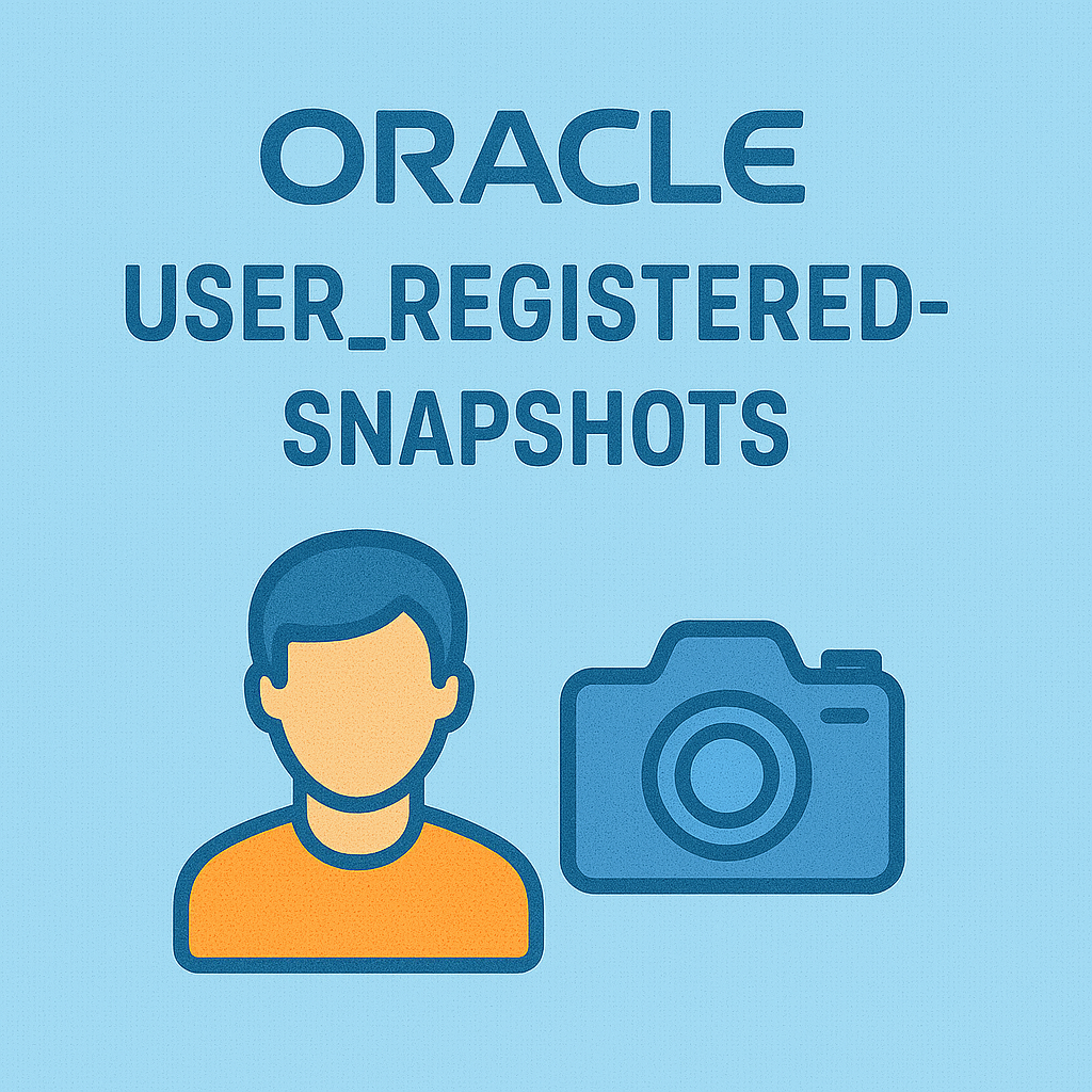 USER_REGISTERED_SNAPSHOTS 완전 분석 : 사용자 소유 스냅샷 정보 파악과 관리 전략