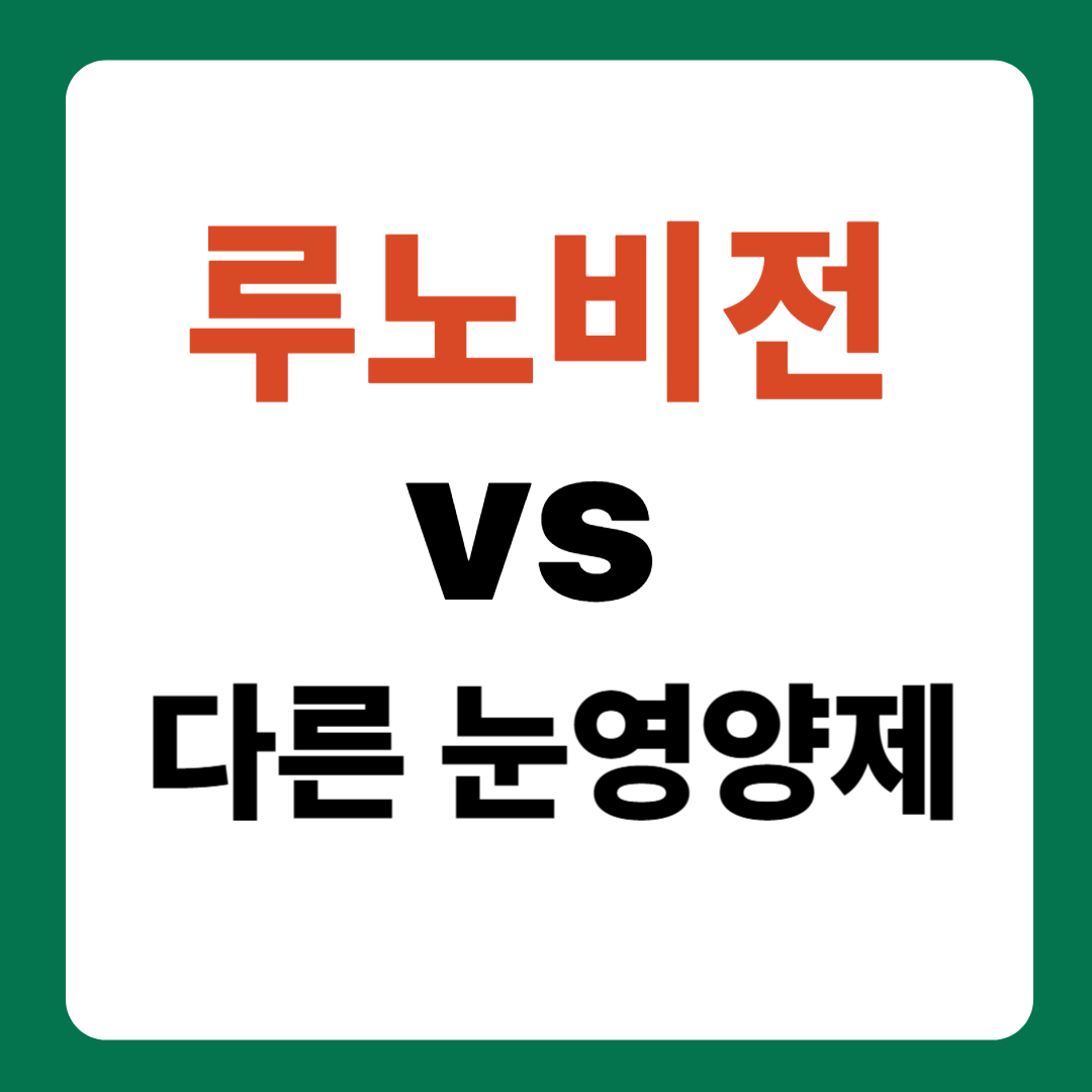 루노비전과 다른 눈 건강 영양제 비교