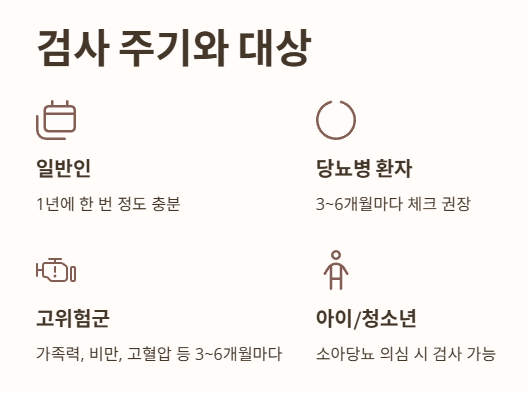 당화혈색소 검사주기와 대상