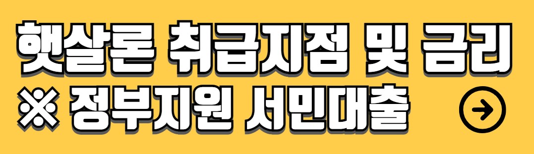 정부지원 저금리 서민대출 종류