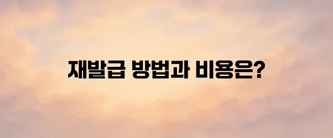 주민등록증 재발급 인터넷 발급 및 소요기간, 수수료 안내