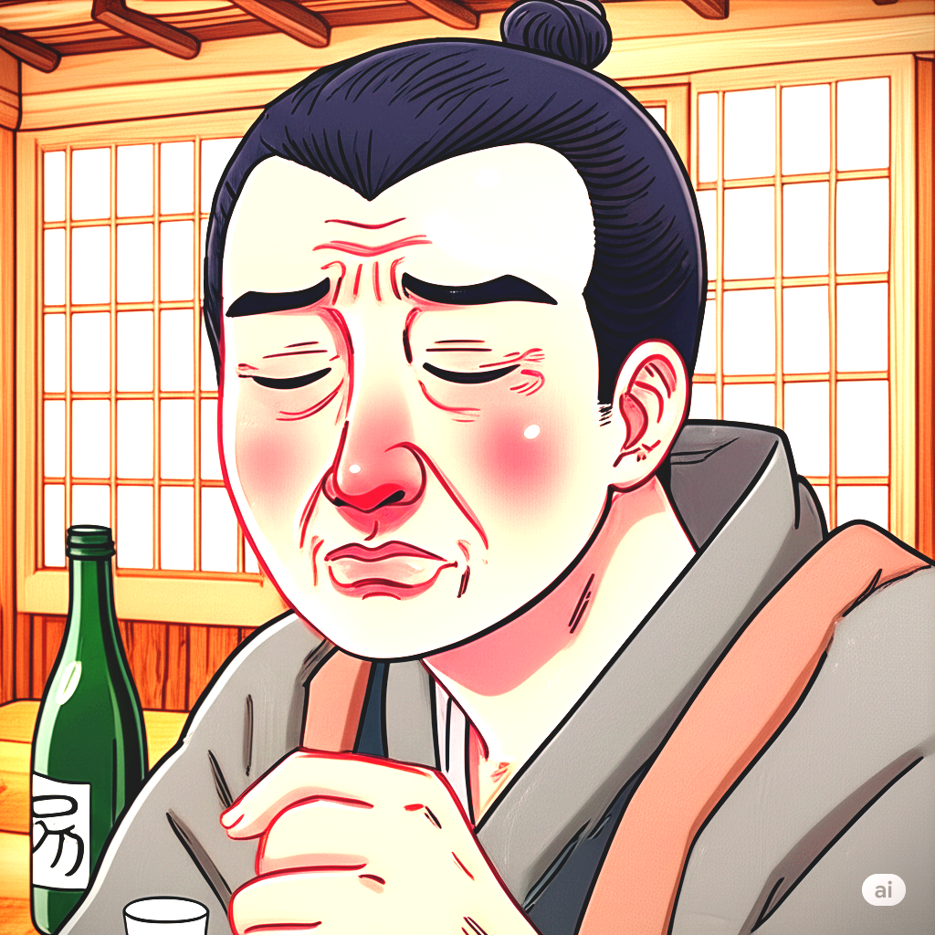 술 취해서 얼굴 빨간 남자