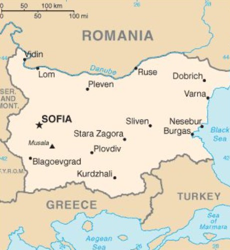 불가리아 지도 관련 사진