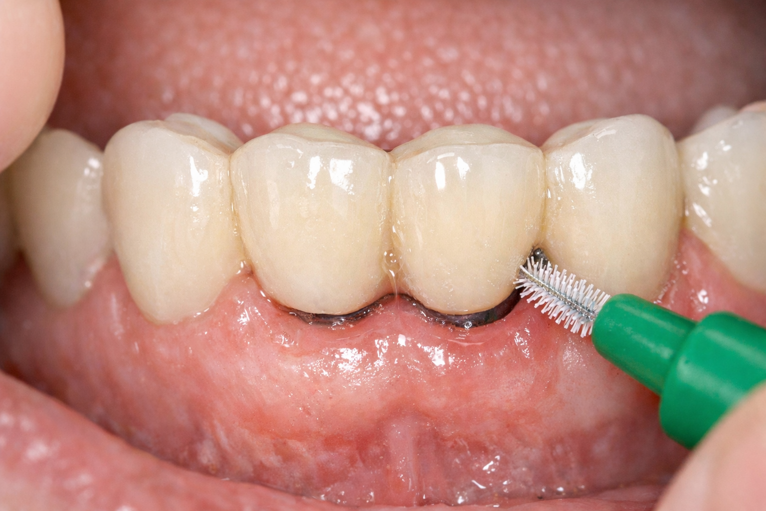 치간 칫솔을 이용한 임플란트 관리