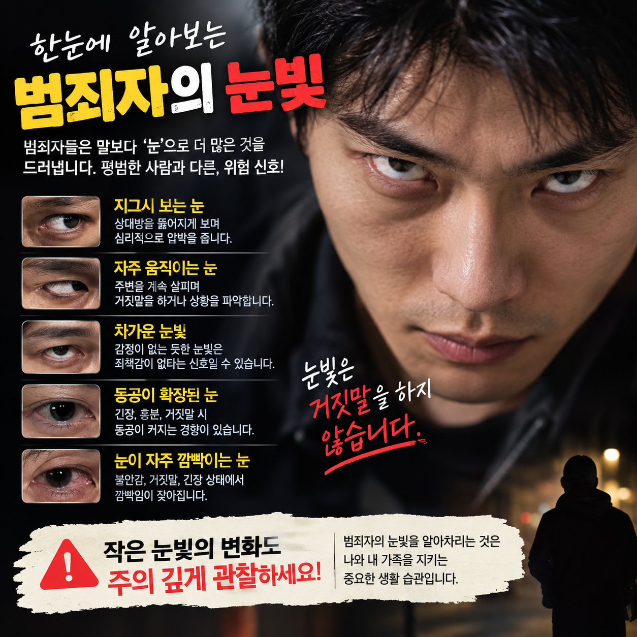 범죄자 눈빛