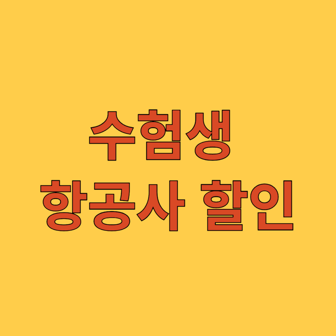 수험생 항공사할인