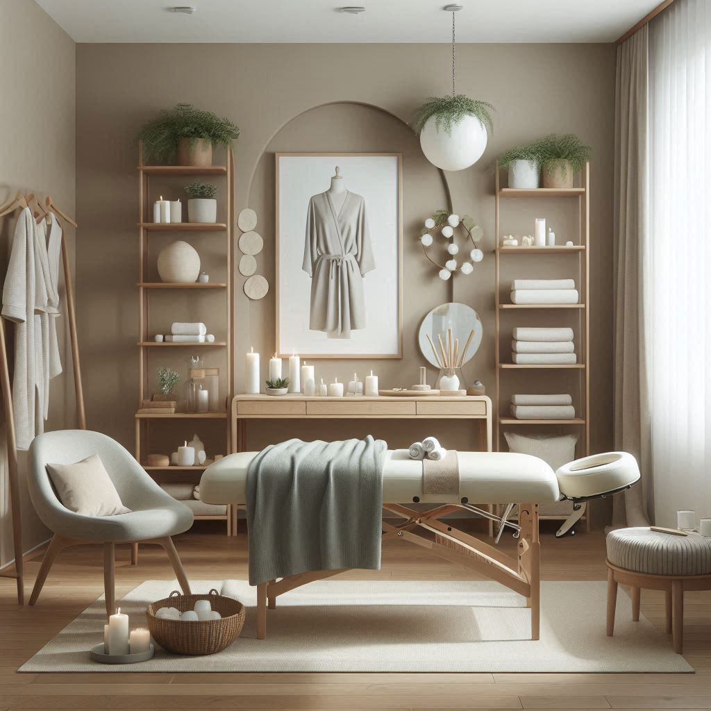 피부,체형관리 샵 배경