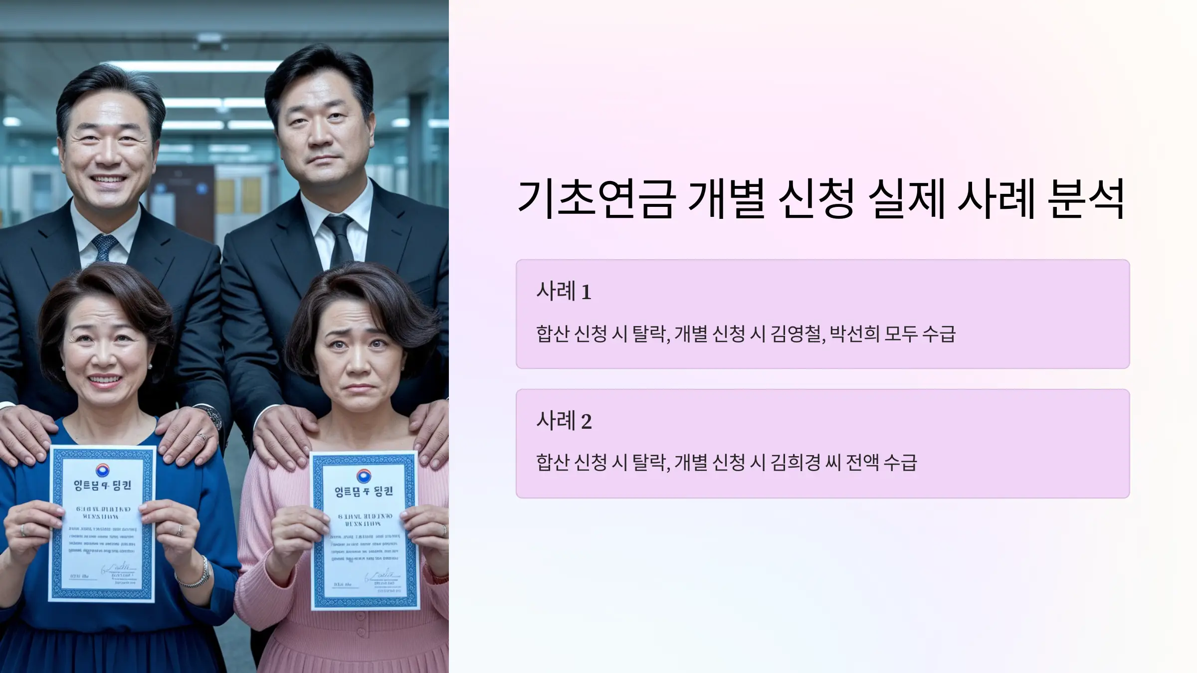 기초연금 부부수령액 개별신청, 합산신청, 수급액, 소득인정액, 복지로 신청