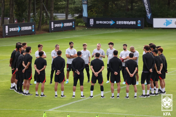 축구 국가대표팀 훈련 모습