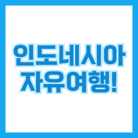 인도네시아 자유여행!