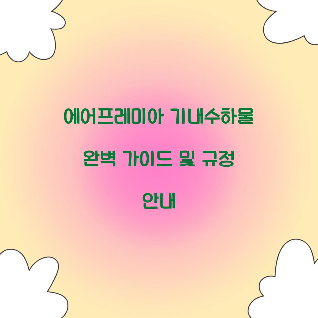 에어프레미아 기내수하물