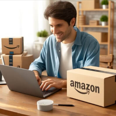 아마존닷컴에서 쇼핑하고 있는 사람