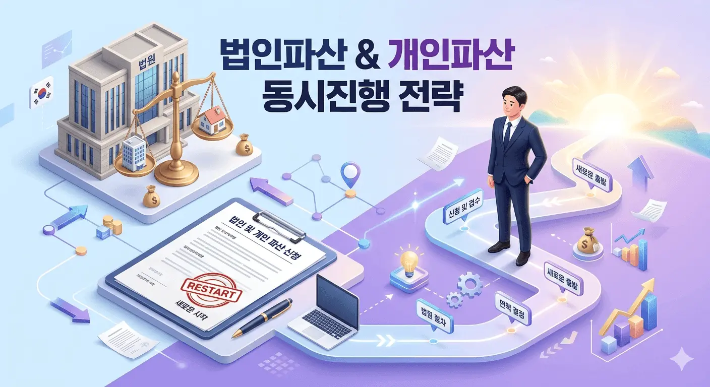 개인파산과 법인파산 동시진행 유리한 점 이미지
