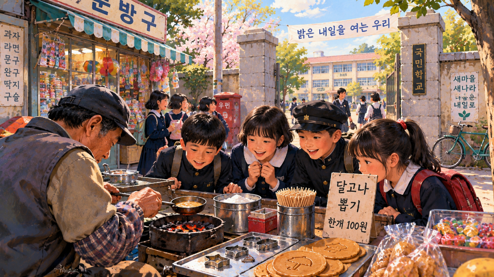 달고나와 뽑기가 학교 앞을 채웠던 시대