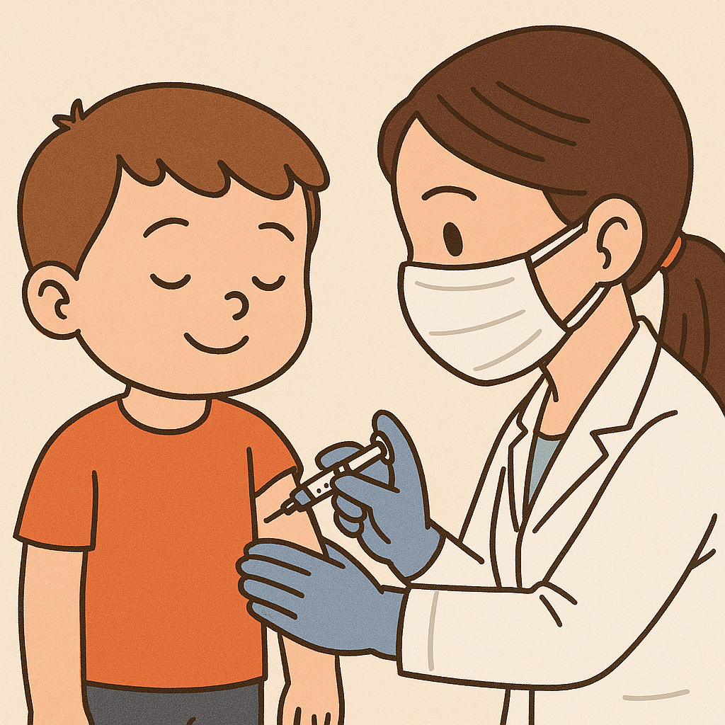 예방접종하는 사진