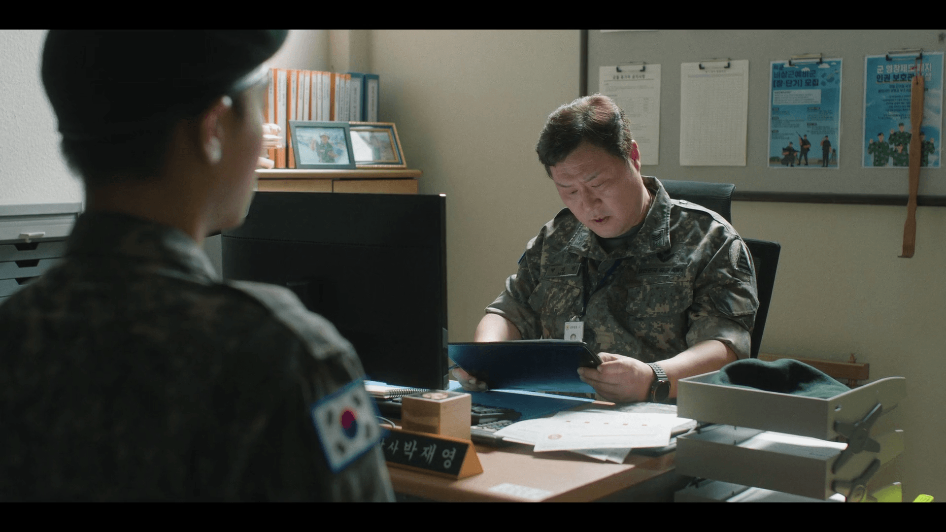 이등병 강성재 역의 배우 박지훈 군복 입은 모습