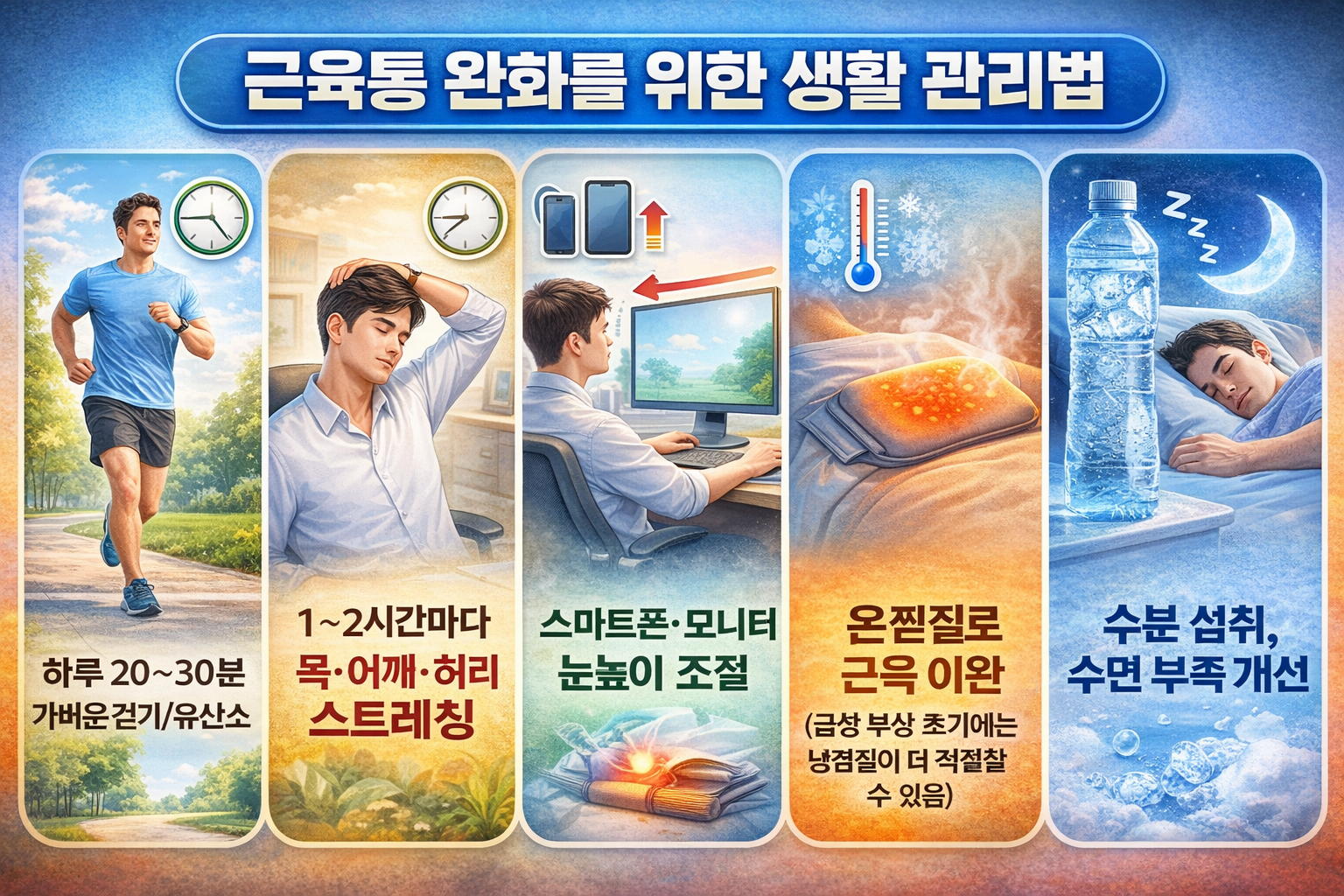 근육통 완화를 위한 생활관리