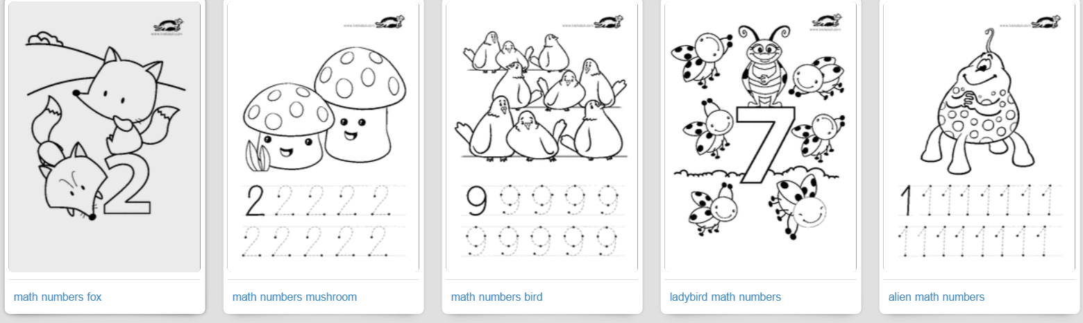 무료 프린트 학습지 숫자