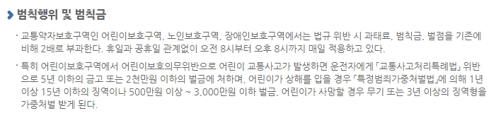 60km 초과 과속 시 부과되는 높은 범칙금과 과태료 안내