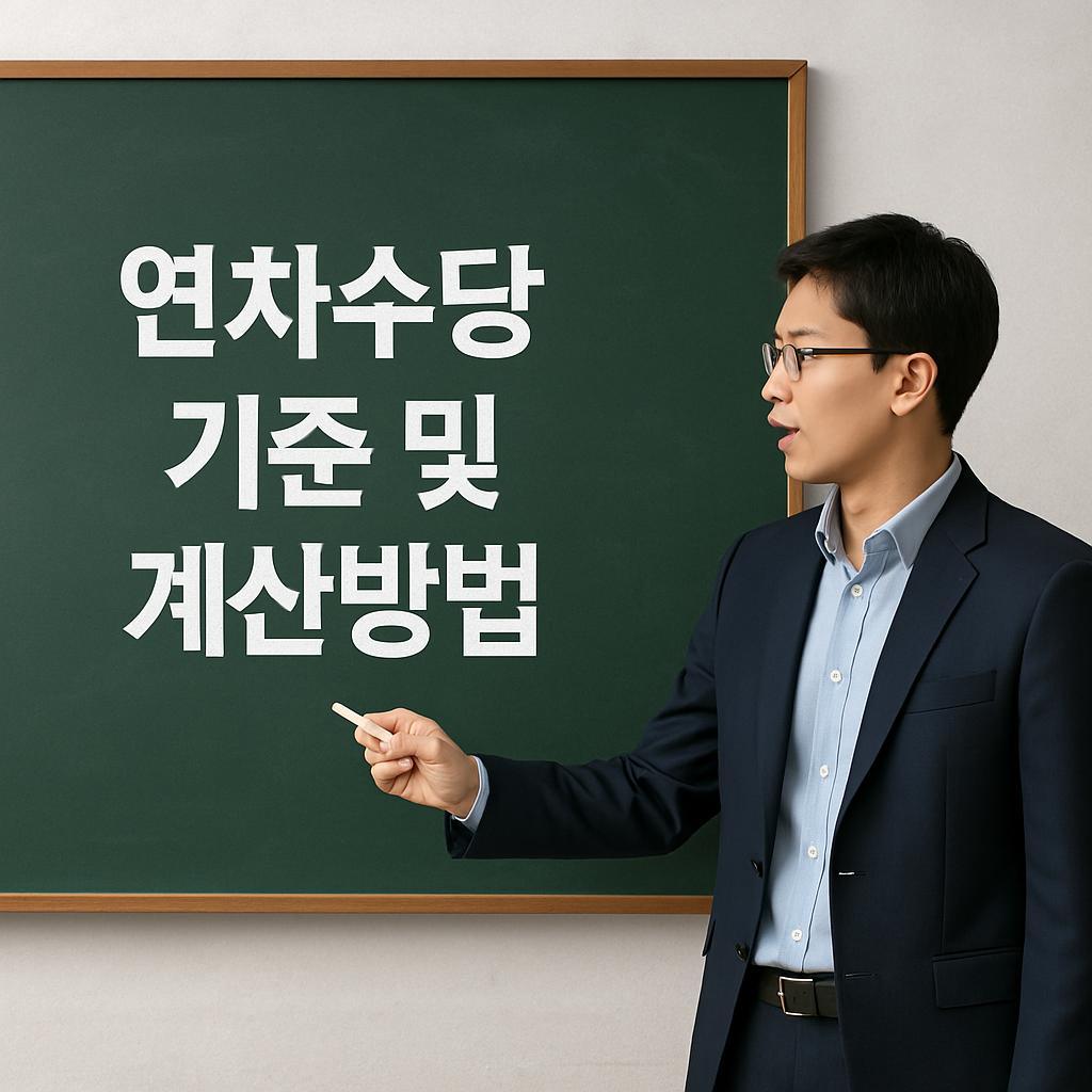 연차수당 기준 및 계산방법