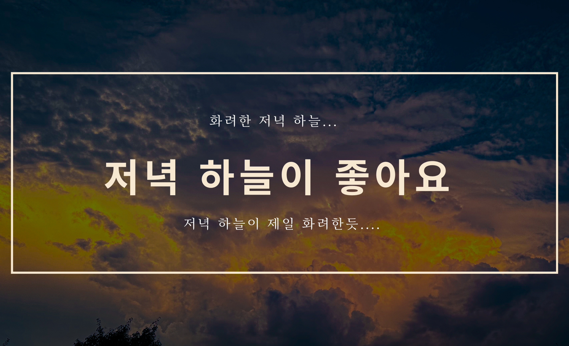 저녁 하늘이 좋다!!!