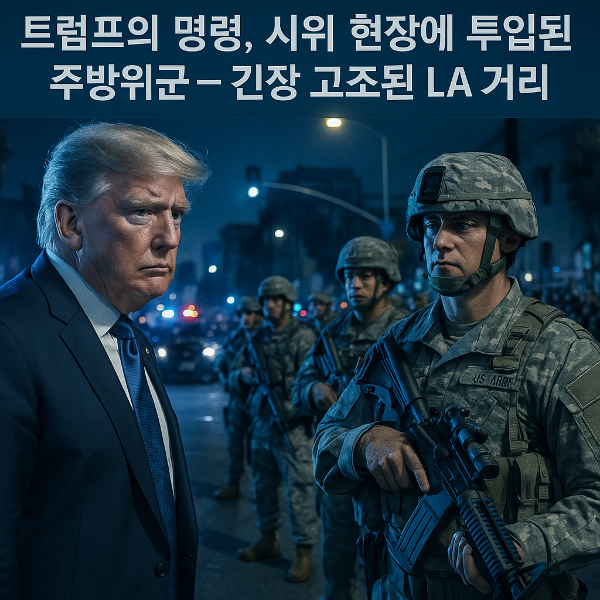 트럼프, LA 이민 시위 진압 위해 주방위군 투입 명령