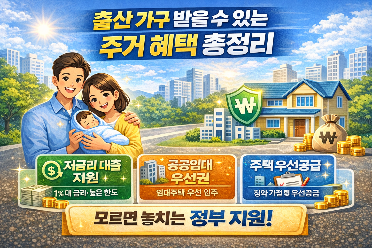 출산 가구 받을 수 있는 주거 혜택 총정리