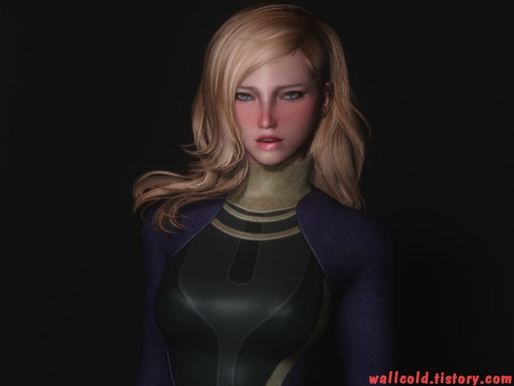 스카이림 의상 - 전신 슈트 의상 tali armors cbbe skyrim mod 001