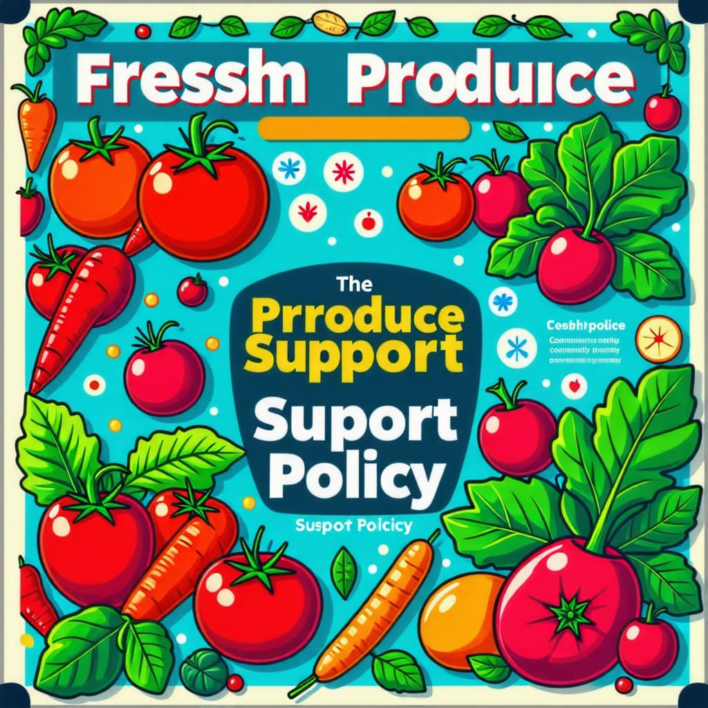 신선농산물 지원 정책에 대한 설명서나 포스터의 이미지