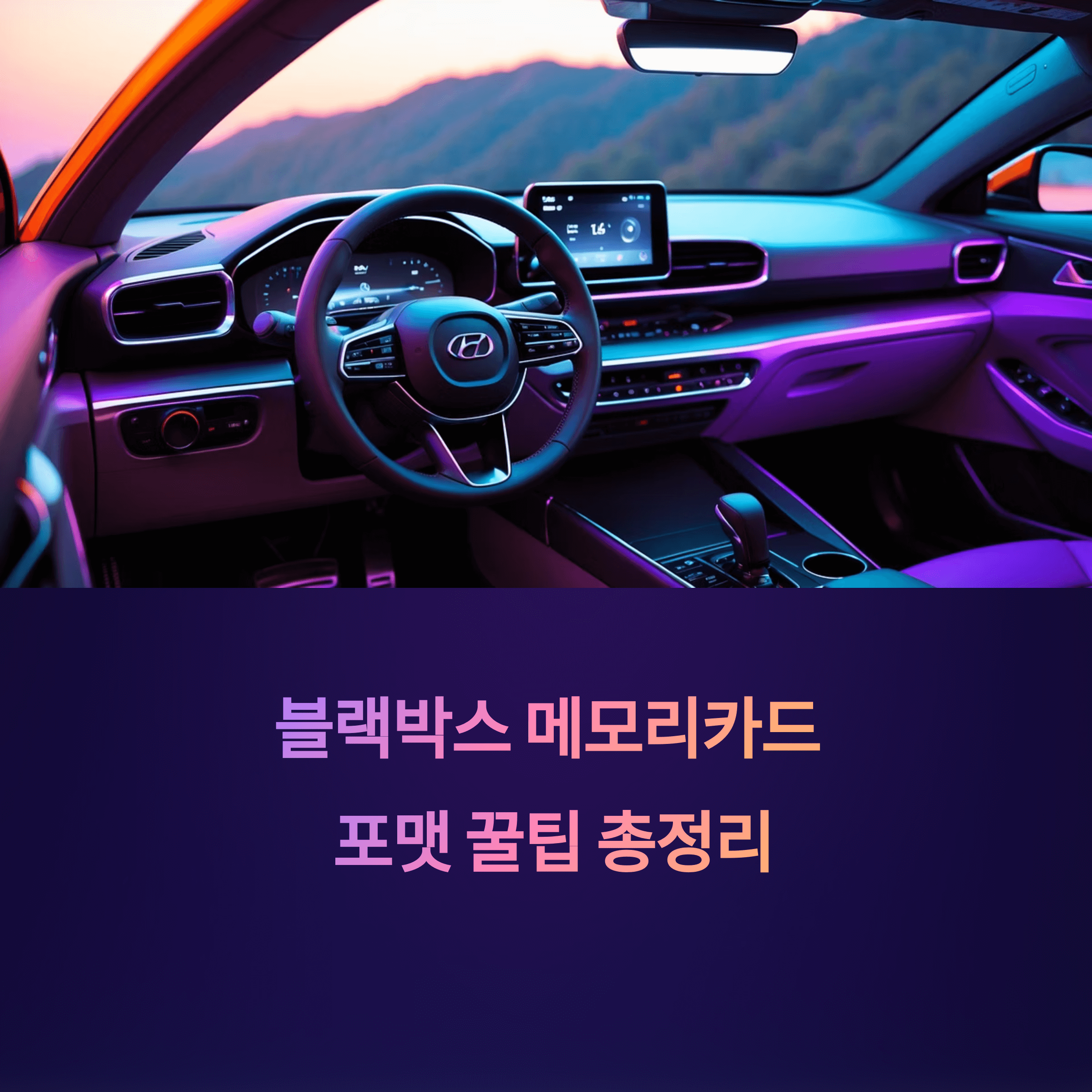 블랙박스 메모리카드 포맷 꿀팁