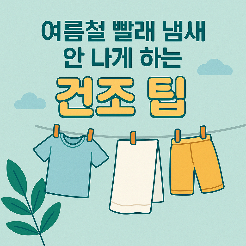 [장마철 빨래 냄새 안 나게 하는 법] 여름에도 뽀송하게 말리는 실전 건조 팁 총정리