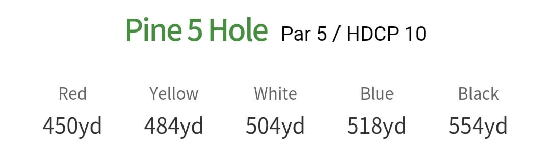 솔모로 컨트리클럽 파인코스 5