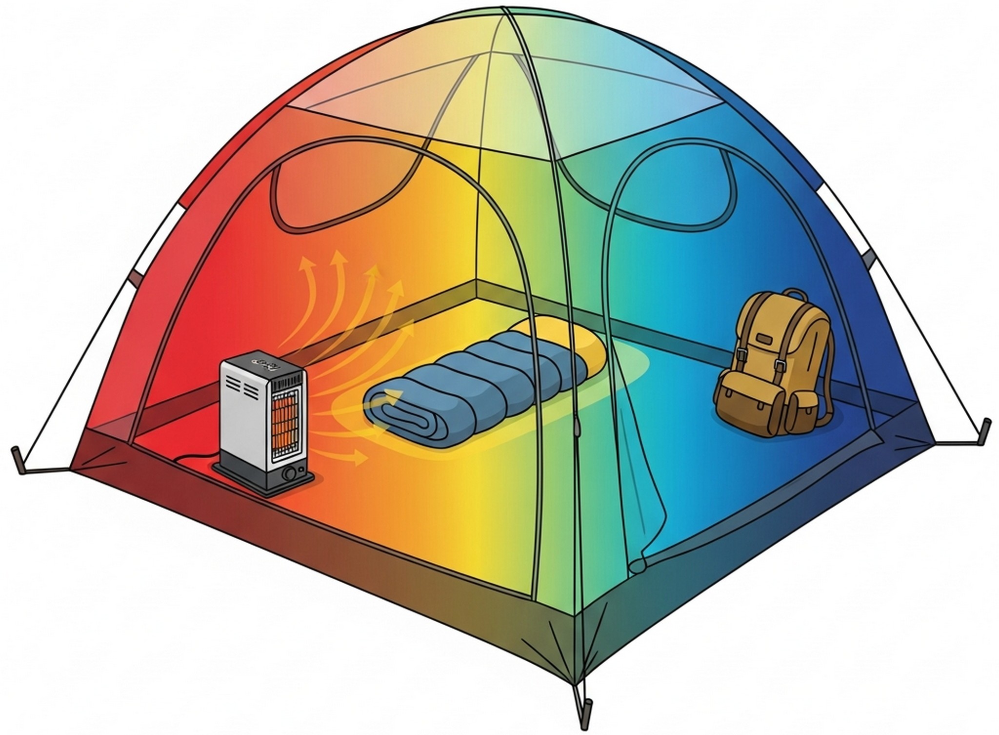 텐트내부 온도차