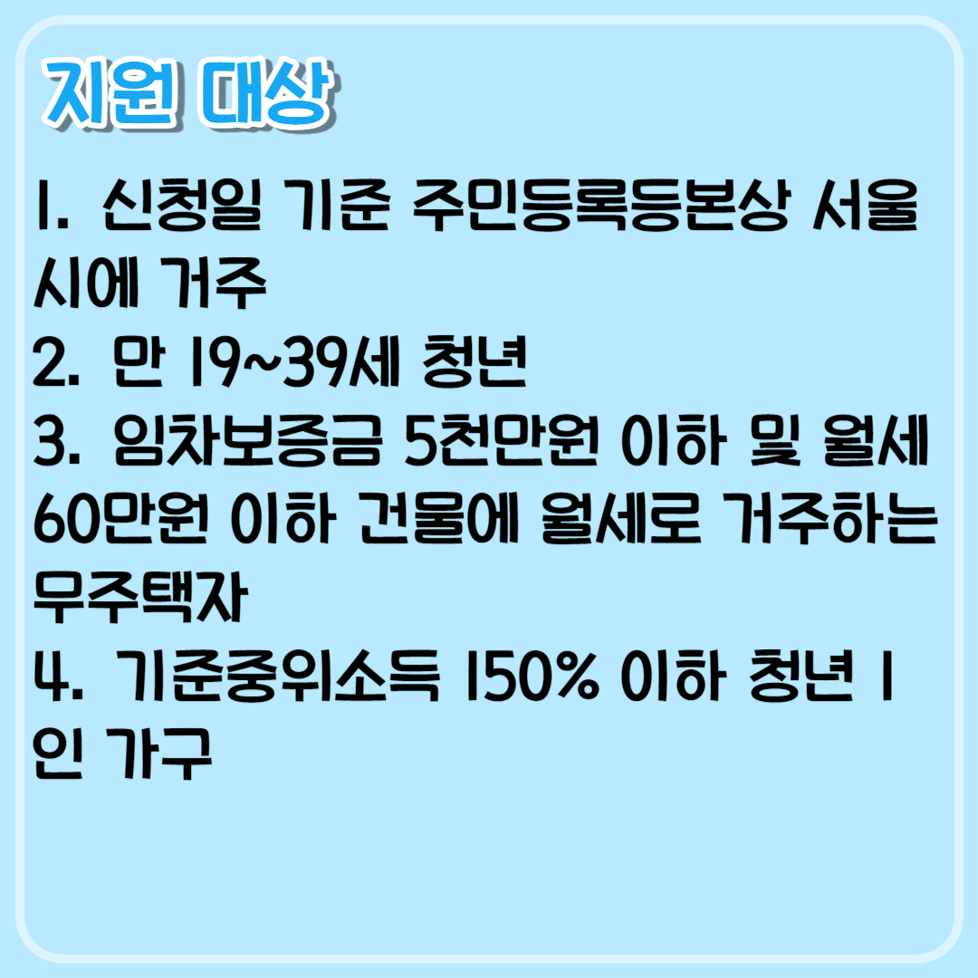 2023 서울 청년월세지원