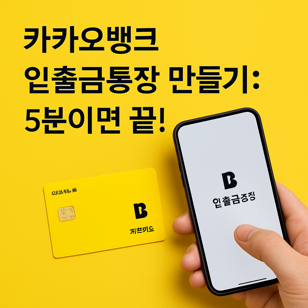 카카오뱅크 입출금통장 만들기