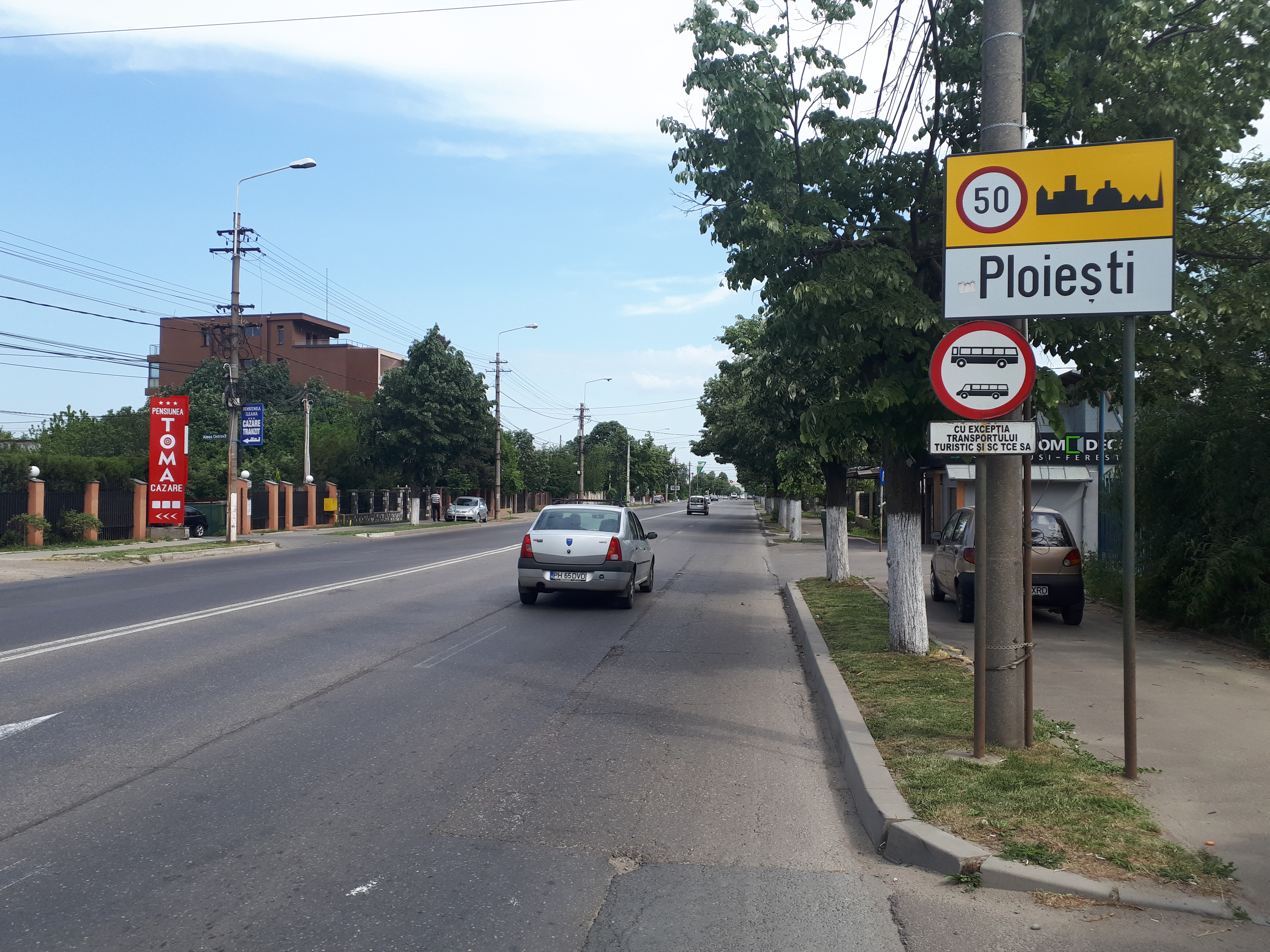 루마니아 플로이에쉬티 이정표