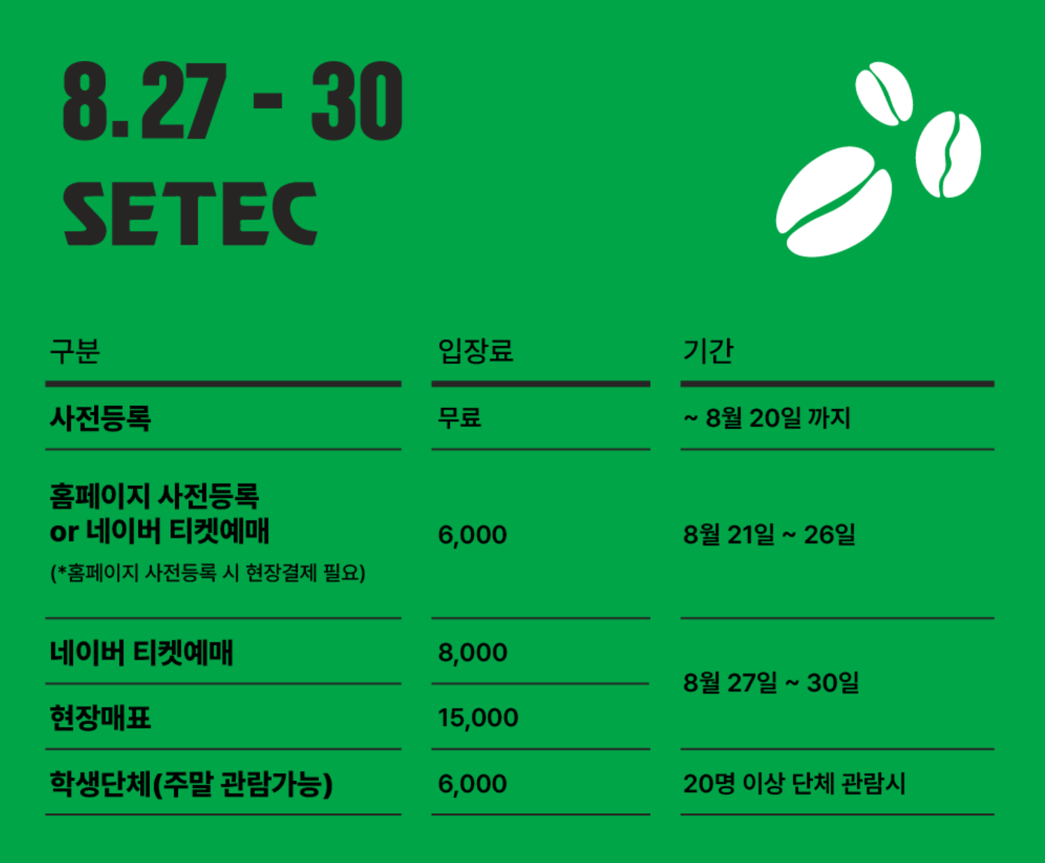 2025 서울 카페&amp;베이커리 페어 세텍