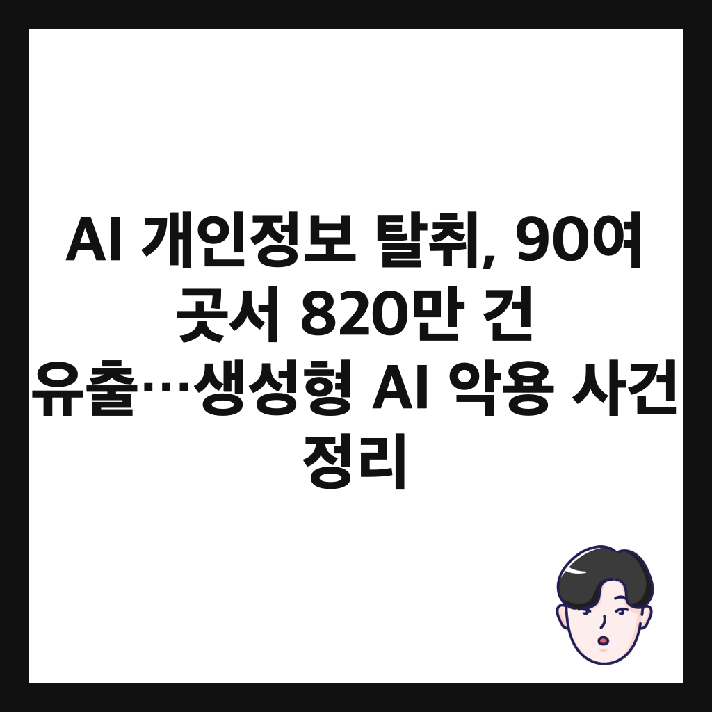AI 개인정보 탈취, 90여 곳서 820만 건 유출&hellip;생성형 AI 악용 사건 정리 썸네일